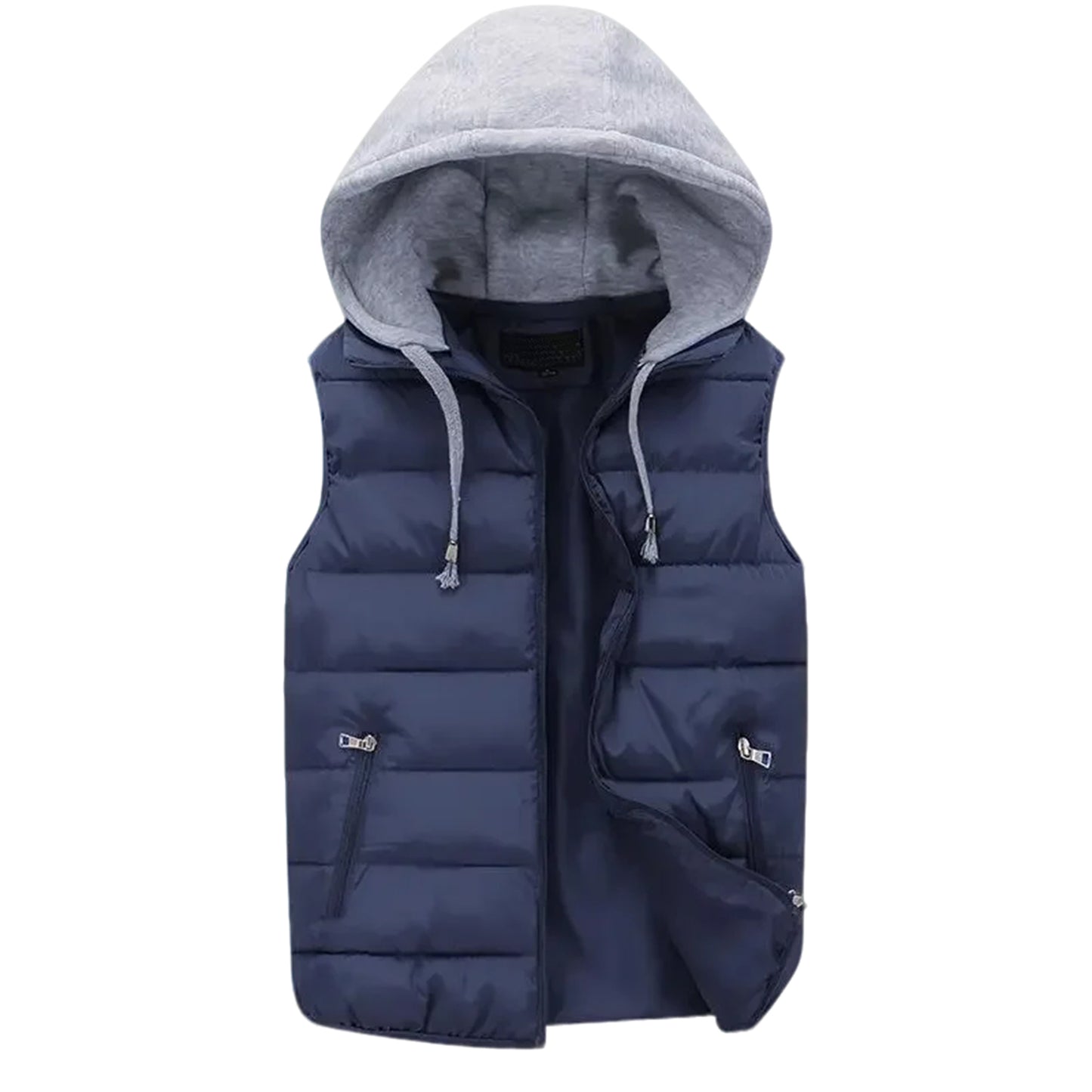 Mens Thermal Winter Vest Coat Hooded Lightweight And Breathable For Casual Wear Solid Color Cozy Wa 7