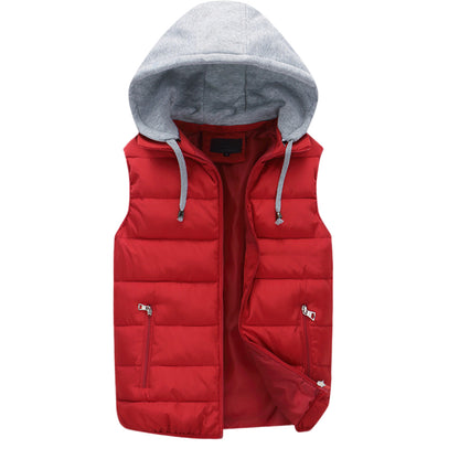 Mens Thermal Winter Vest Coat Hooded Lightweight And Breathable For Casual Wear Solid Color Cozy Wa 9