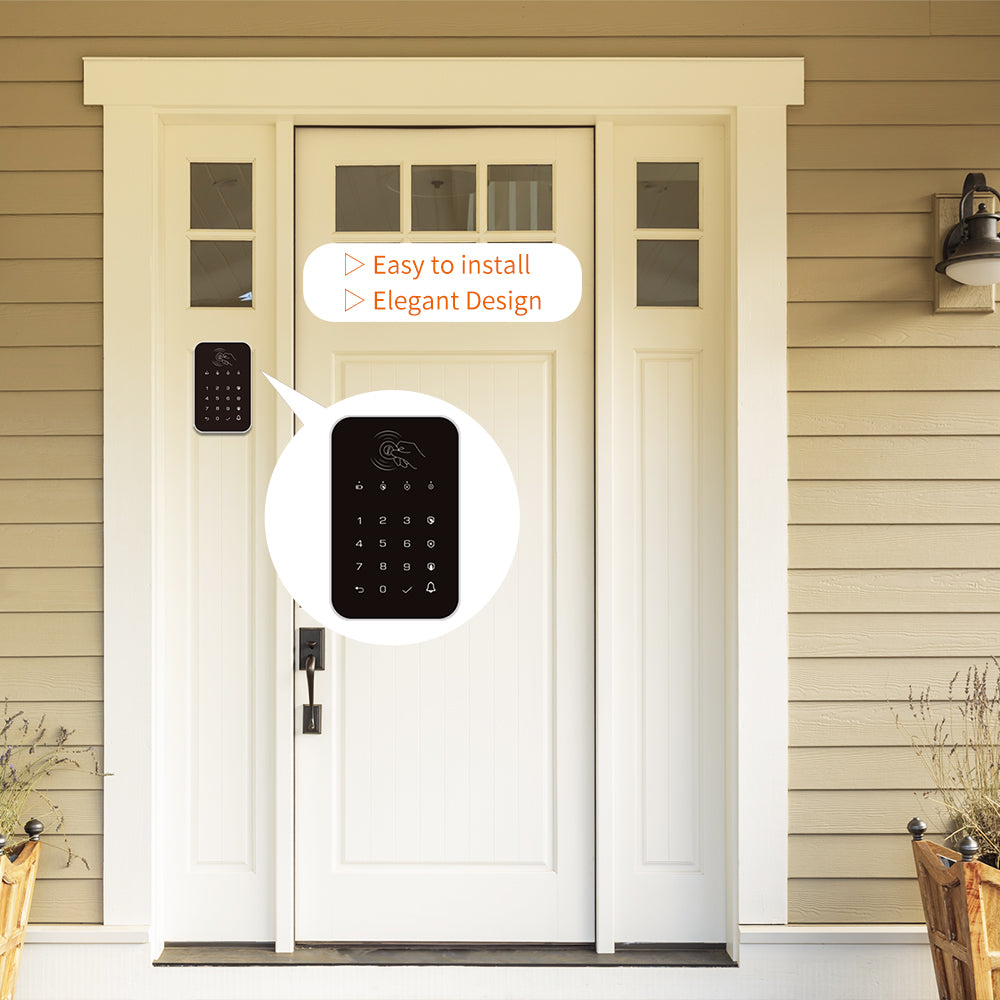 Tuya Smart Home Security Alarm System, Wireless Touch Keyboard, RFID Card, Arm Or Disarm Password Keypad