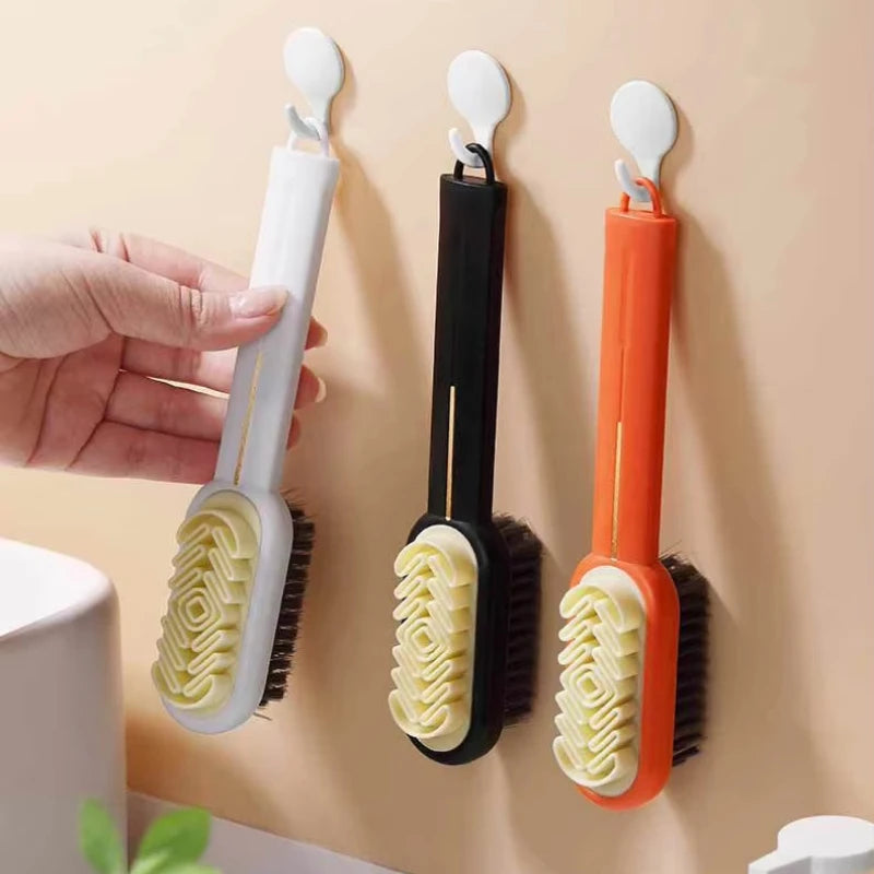 Professional 2 in 1 Suede Cleaning Kit,Long Handle Shoe Brush &Eraser for Effective Dust Removal and Stain Cleaning shoe