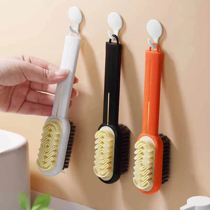 Professional 2 in 1 Suede Cleaning Kit,Long Handle Shoe Brush &Eraser for Effective Dust Removal and Stain Cleaning shoe