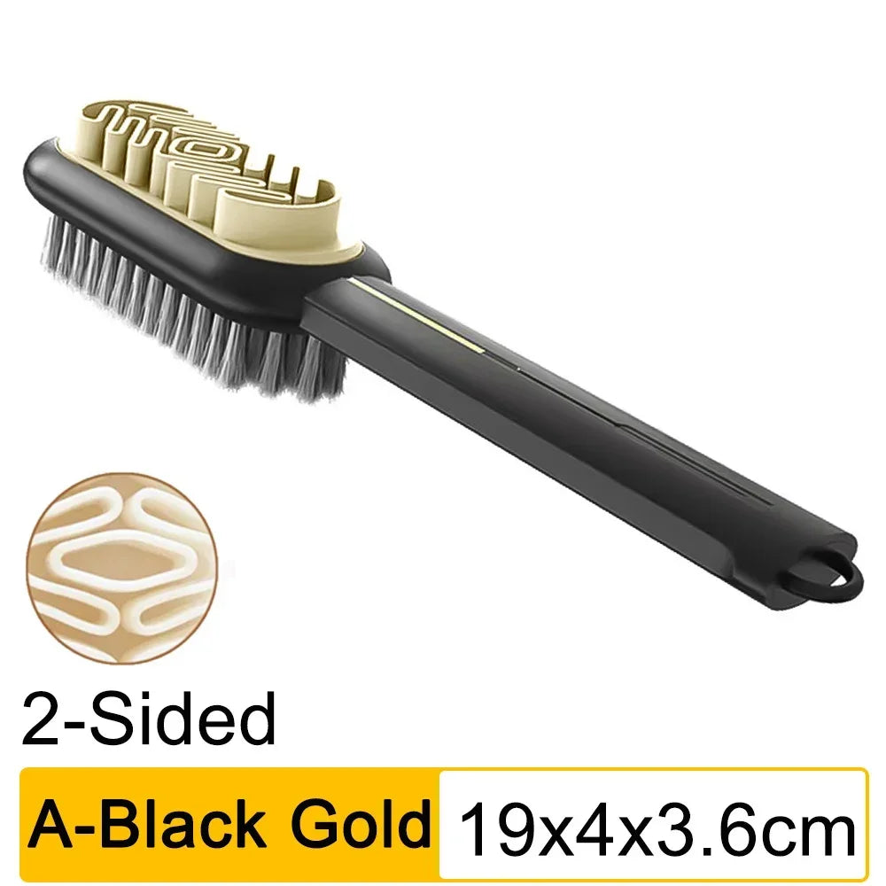 Professional 2 in 1 Suede Cleaning Kit,Long Handle Shoe Brush &Eraser for Effective Dust Removal and Stain Cleaning shoe