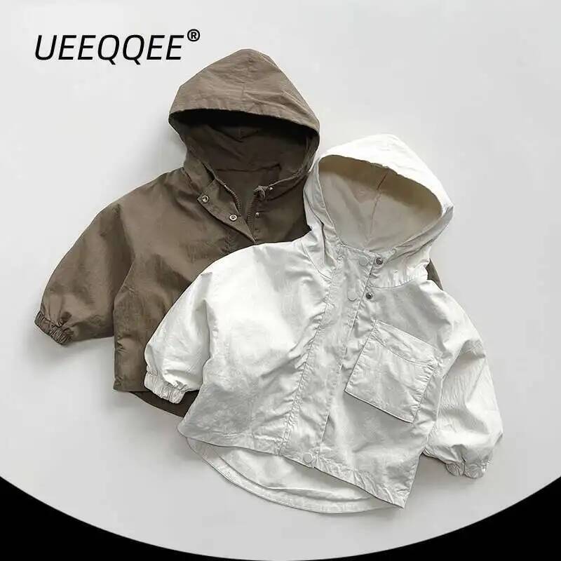 Boys Jacket, Windbreaker Coat For Toddler To 8 Years, Cotton Hooded Zipper Outerwear, Spring and Autumn Kids