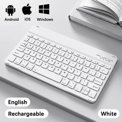 Wireless, Bluetooth, Keyboard, Slim, Portable, iPad, iPhone, Android, Universal, Rechargeable, Lightweight, Long Battery
