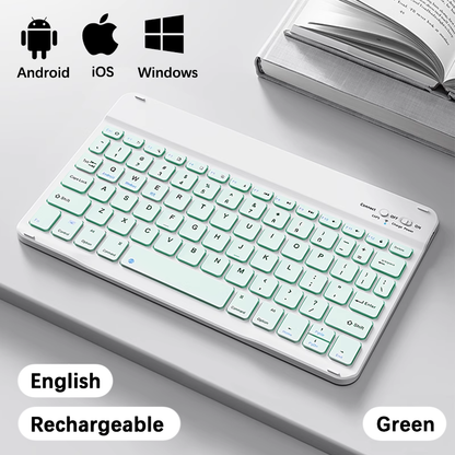 Wireless, Bluetooth, Keyboard, Slim, Portable, iPad, iPhone, Android, Universal, Rechargeable, Lightweight, Long Battery