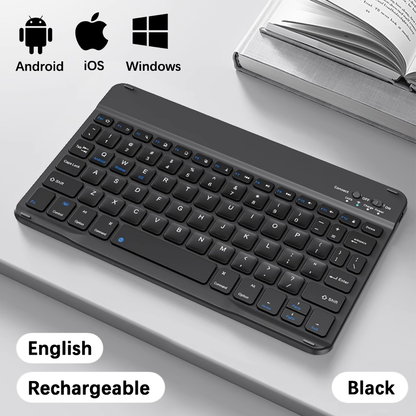 Wireless, Bluetooth, Keyboard, Slim, Portable, iPad, iPhone, Android, Universal, Rechargeable, Lightweight, Long Battery