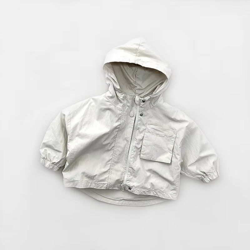 Boys Jacket Windbreaker Coat For Toddler To 8 Years Cotton Hooded Zipper Outerwear Spring And Autum 2