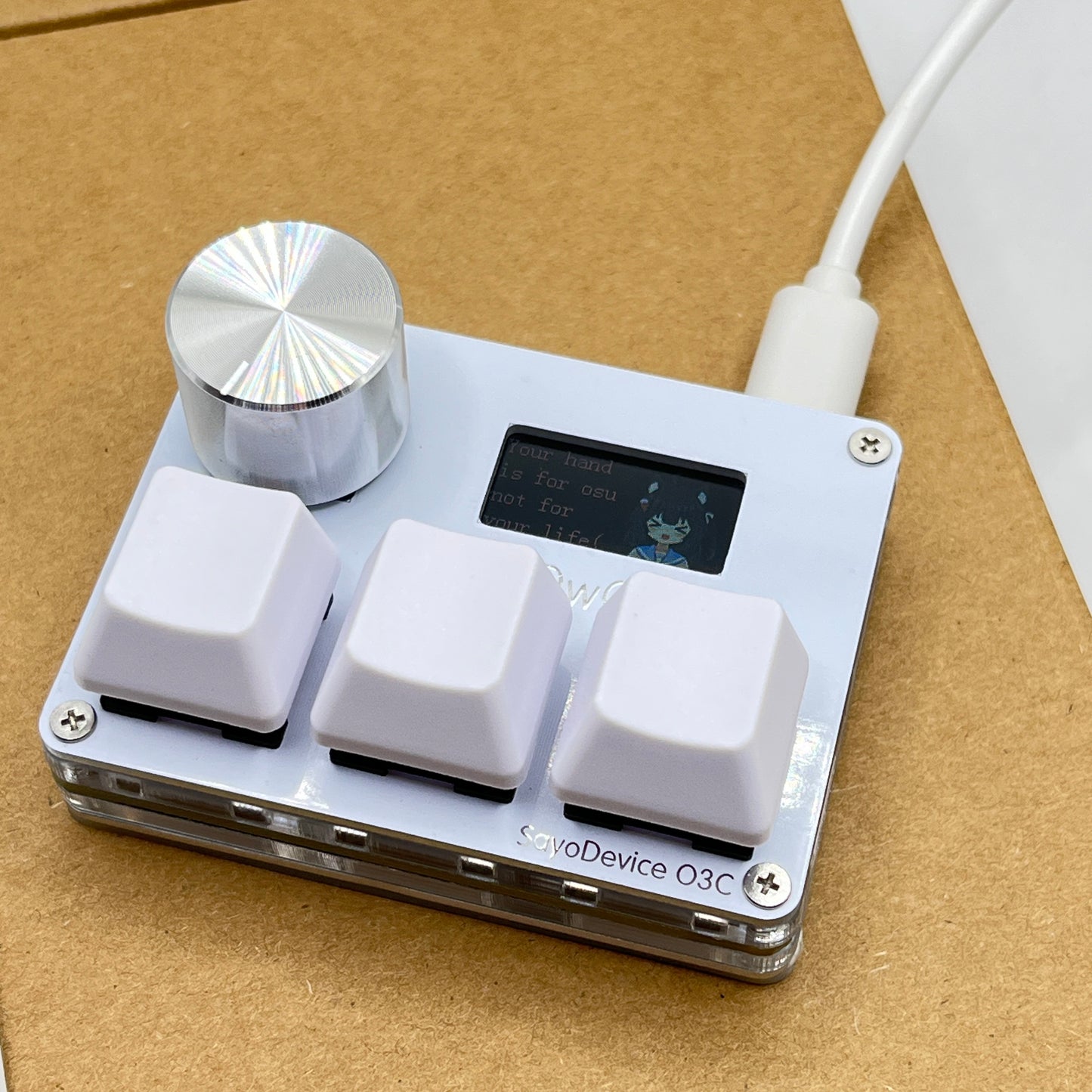 SayoDevice OSU, O3C Rapid Trigger, Magnetic Pink Switches, Hall Switches, Keyboard With Knob, Screen Copy Paste Shortcut