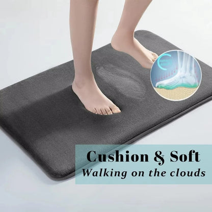 Absorbent Floor Mat Non Slip Coral Velvet Bath Mat 1
