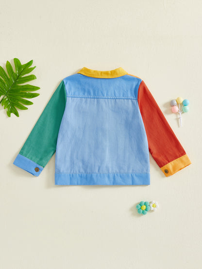Stylish Windbreaker Coat for Boys and Girls, Childrens Lightweight Jacket with Hood, Zipper Closure, and Contrast Colors