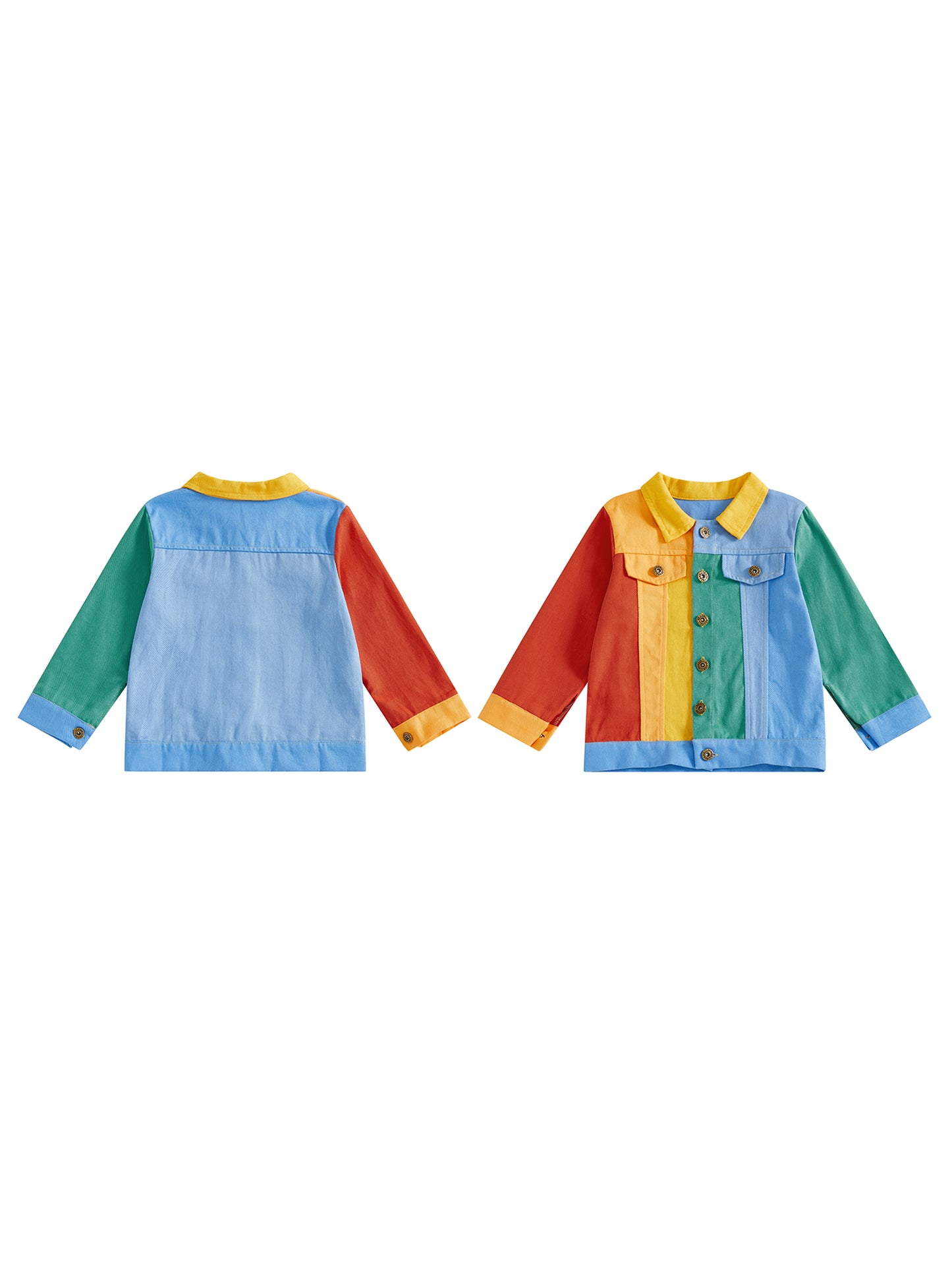 Stylish Windbreaker Coat for Boys and Girls, Childrens Lightweight Jacket with Hood, Zipper Closure, and Contrast Colors