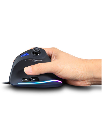 11 Key Optical Mouse, C18 Upright Mouse, 10000DPI Support Programming, Comfortable Gaming Mouse