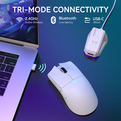 Gaming Mouse ATTACK SHARK X11 Lightweight Wireless, RGB Backlight Charging, Optical Sensor, Up to 22K DPI