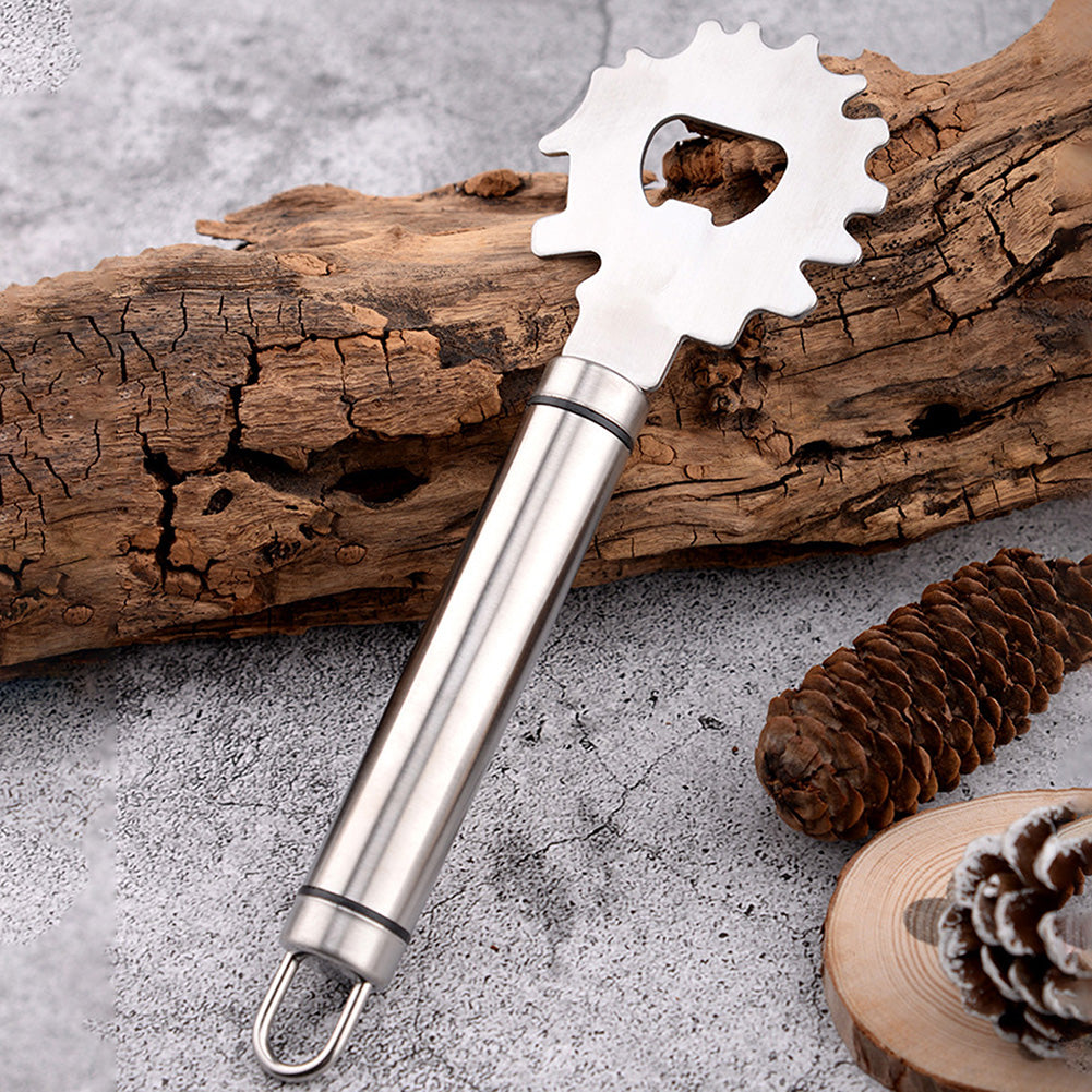 Stainless Steel Grill Cleaning Scraper,Heavy Duty BBQ Grate Cleaner with Bottle Opener,Multi Surface Kitchen & Outdoor