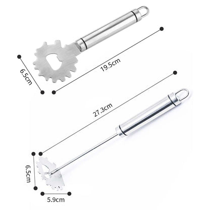 Stainless Steel Grill Cleaning Scraper,Heavy Duty BBQ Grate Cleaner with Bottle Opener,Multi Surface Kitchen & Outdoor