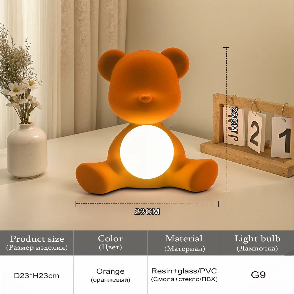 Teddy Bear Night Light Lamp with Eye Care Tech,Adorable Nordic Desk Lamp for Kids Bedroom,Nursery Decor &Bedside Reading