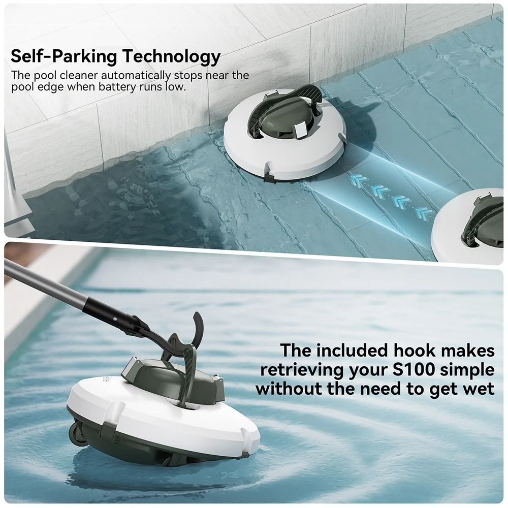 Cordless Robotic Pool Vacuum Cleaner With Strong Suction And Self Parking 1