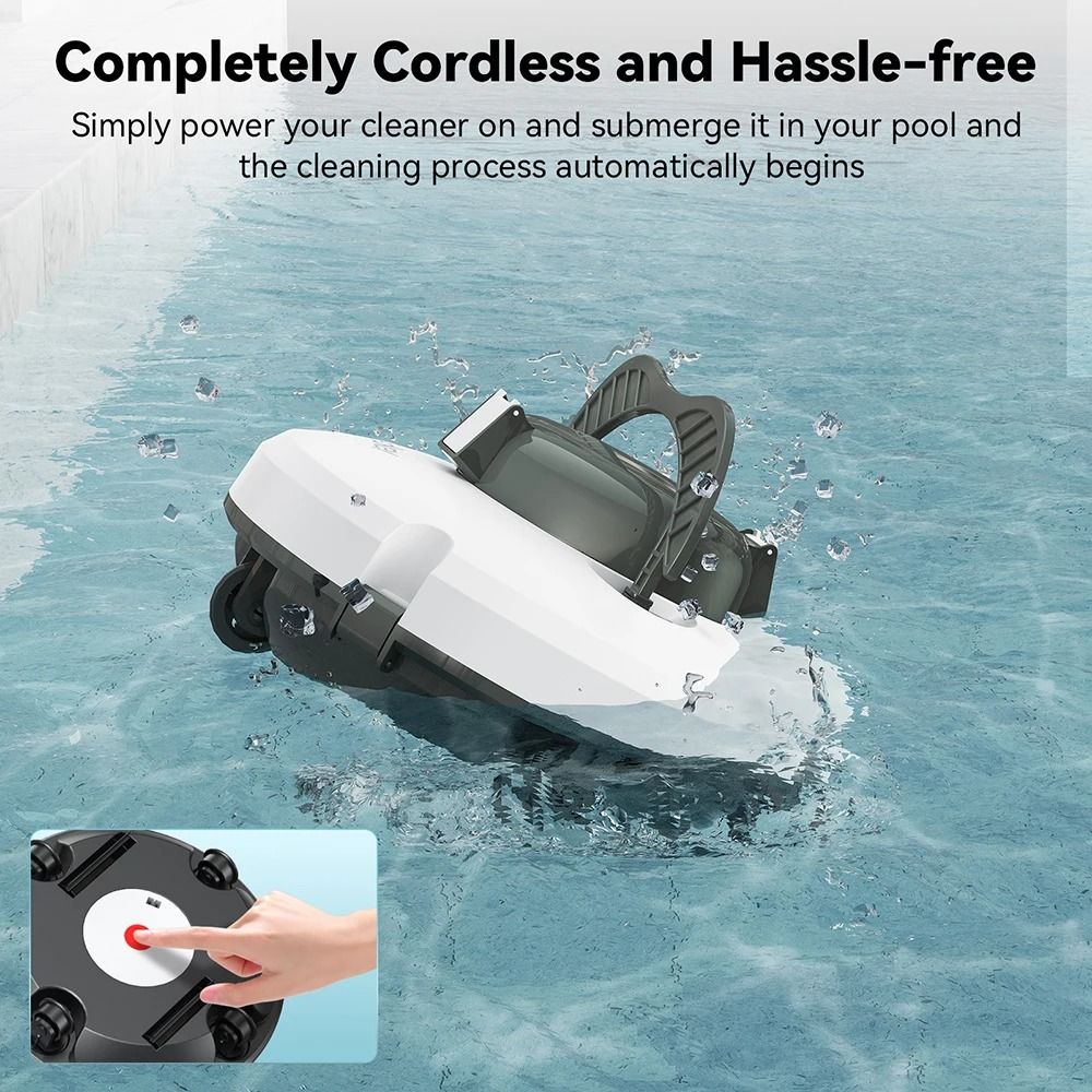 Cordless Robotic Pool Vacuum Cleaner With Strong Suction And Self Parking 3