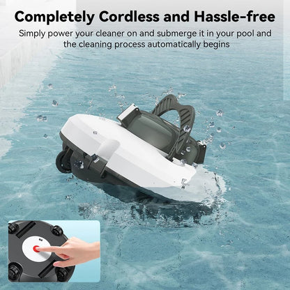 Cordless Robotic Pool Vacuum Cleaner With Strong Suction And Self Parking 3