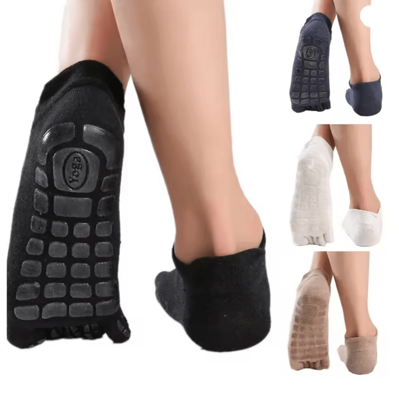 Mens Winter Warm Toe Socks Non Slip Five Finger Low Calf Indoor Comfort Socks