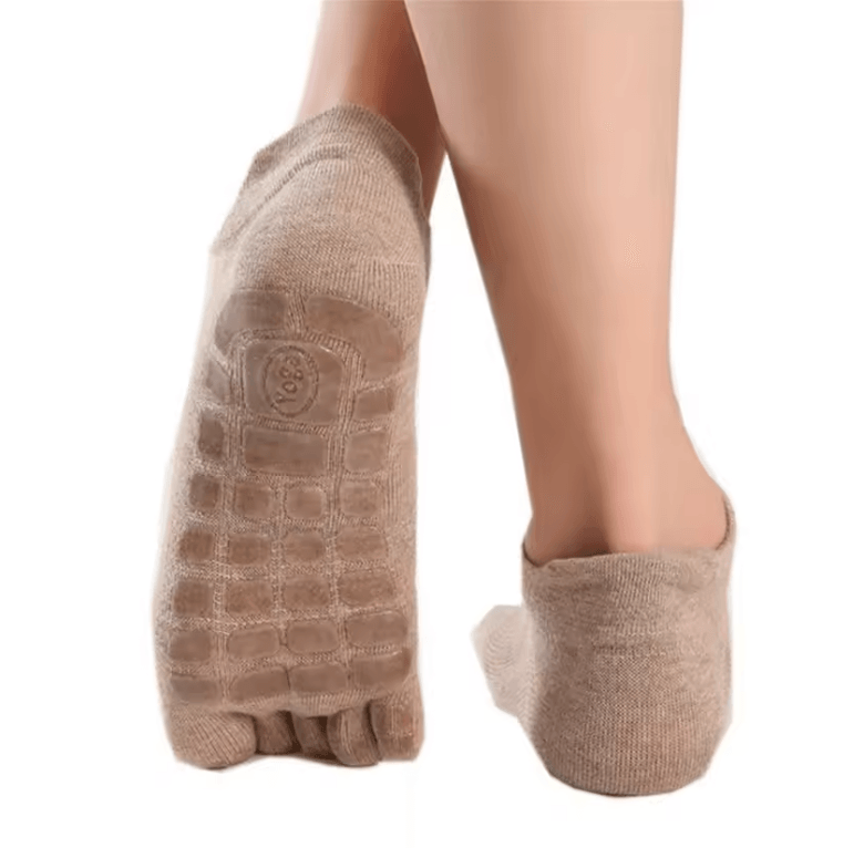 Mens Winter Warm Toe Socks Non Slip Five Finger Low Calf Indoor Comfort Socks 2