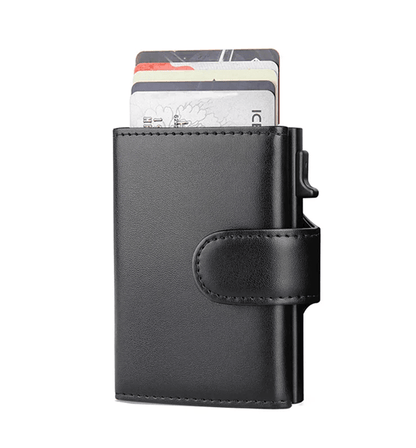 Mens RFID Leather Wallet Slim Trifold Card Holder With Coin Pocket 5