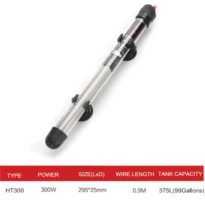 Aquarium Heater Rod Adjustable Temperature Submersible Fish Tank Water Heater 7