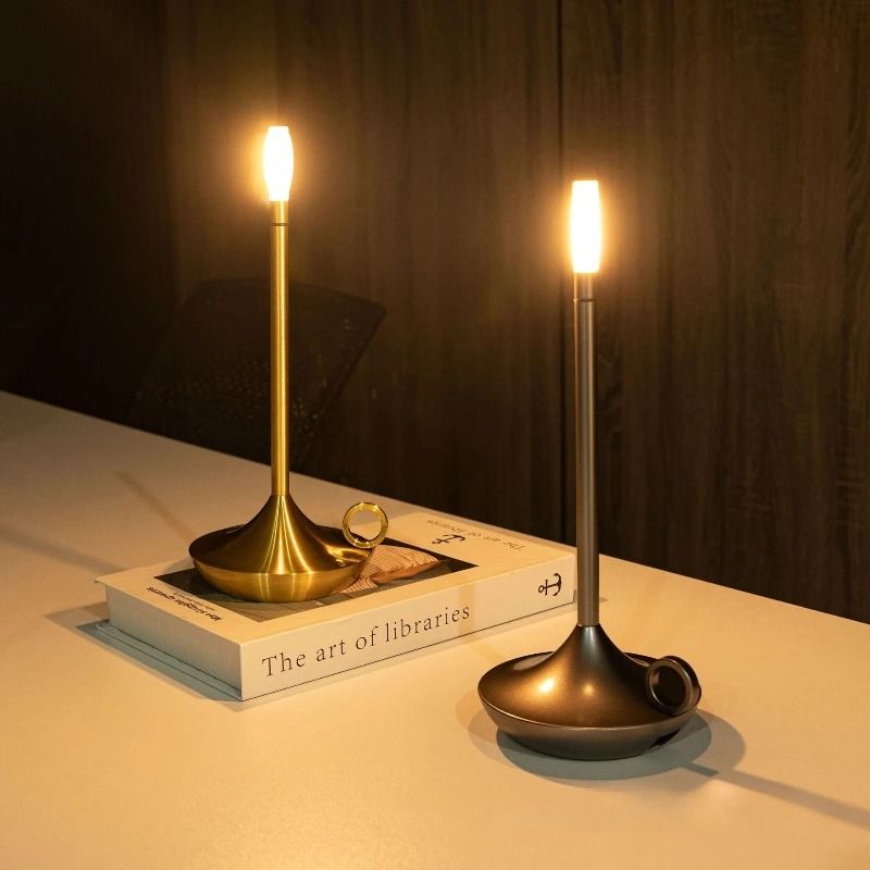 Rechargeable Touch LED Candle Lamp for Ambient Lighting