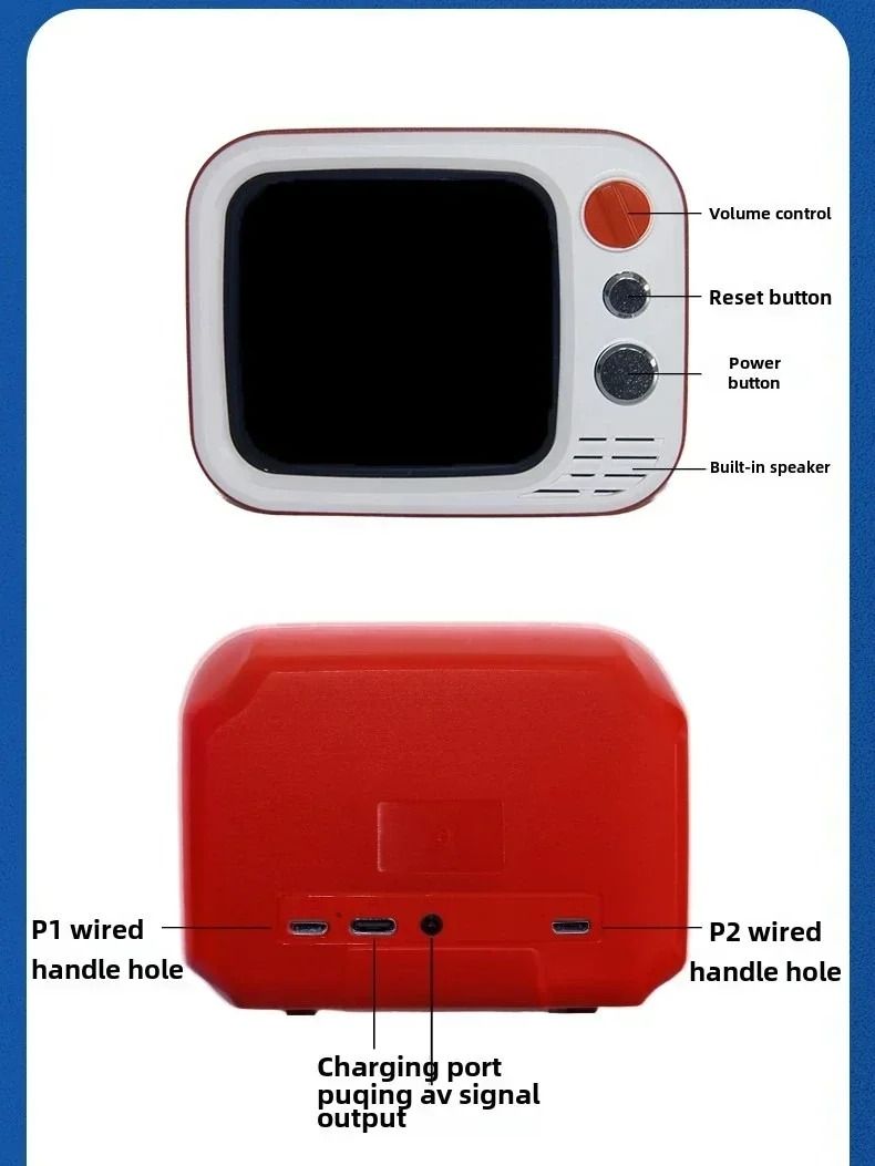 Retro Handheld Game Console With 35 Inch Screen And Dual Gamepads 3