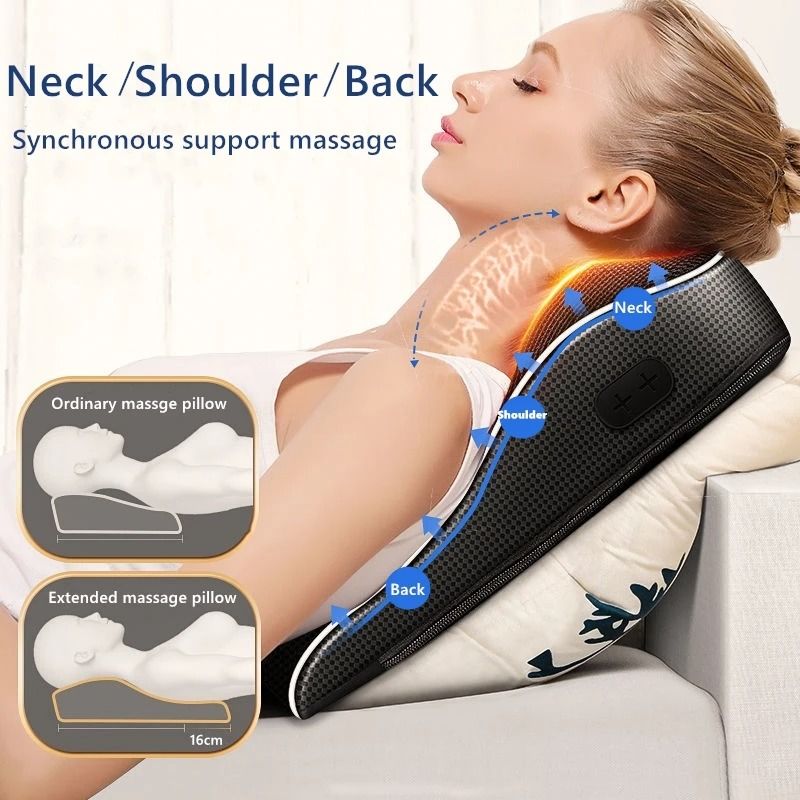Electric Shiatsu Neck And Back Massager With Heat And Vibration 2