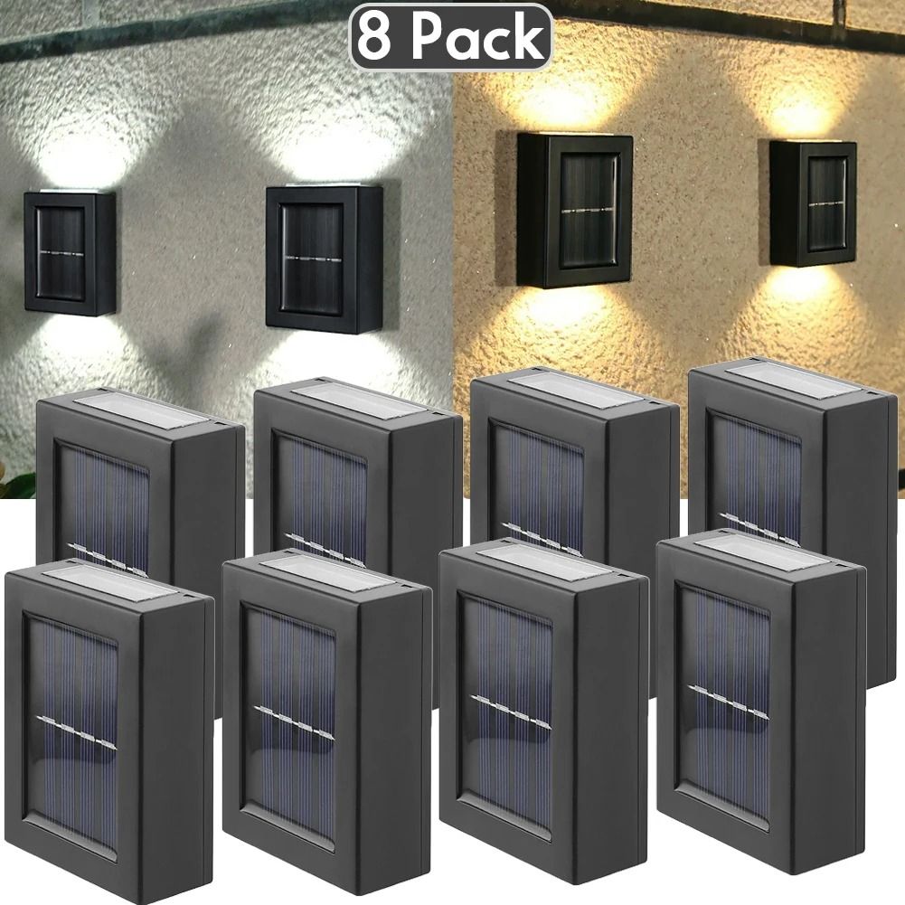 Solar LED Wall Lights for Outdoor Garden and Home
