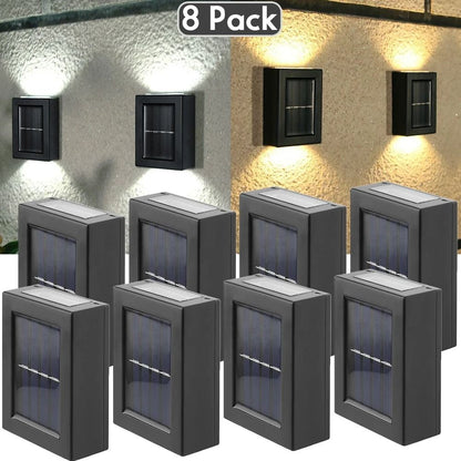 Solar LED Wall Lights for Outdoor Garden and Home