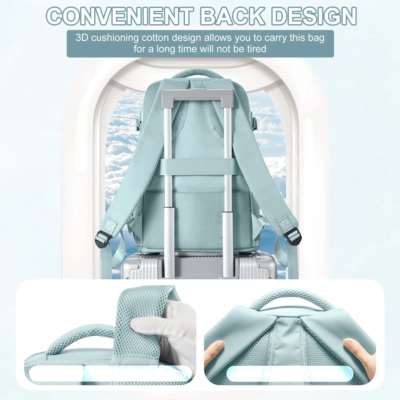 Waterproof Travel Backpack Carry On Cabin Bag For Business College And Laptop Use 2