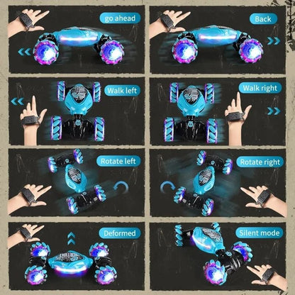 4WD Stunt RC Car With LED Lights And Gesture Control 4