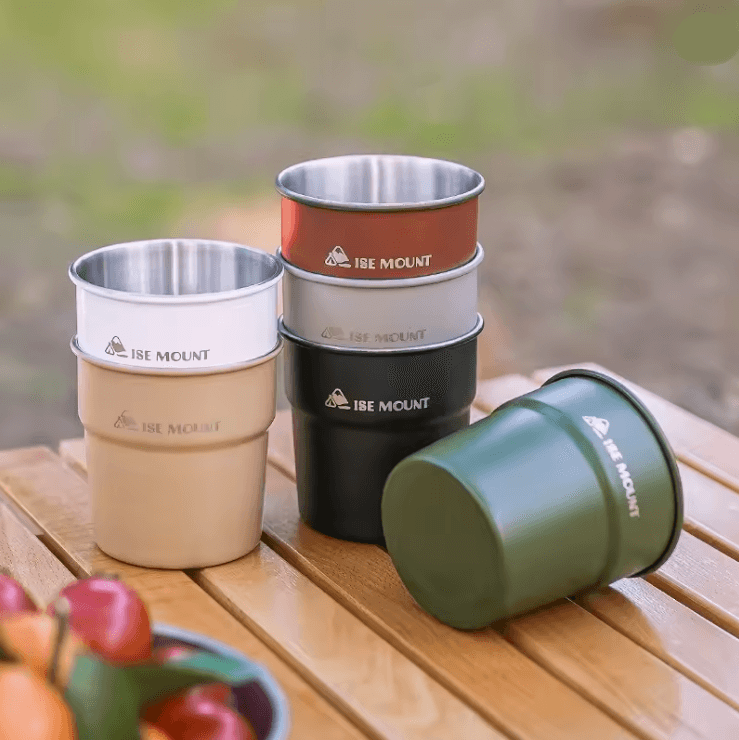 Stainless Steel Camping Cup Outdoor Beer Mug with Storage Bag