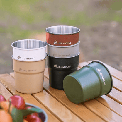 Stainless Steel Camping Cup Outdoor Beer Mug with Storage Bag