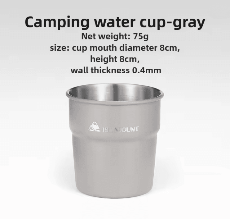 Stainless Steel Camping Cup Outdoor Beer Mug With Storage Bag 7