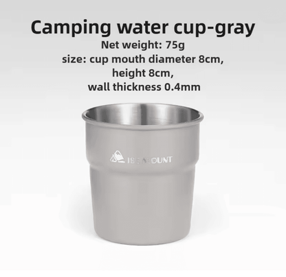Stainless Steel Camping Cup Outdoor Beer Mug With Storage Bag 7