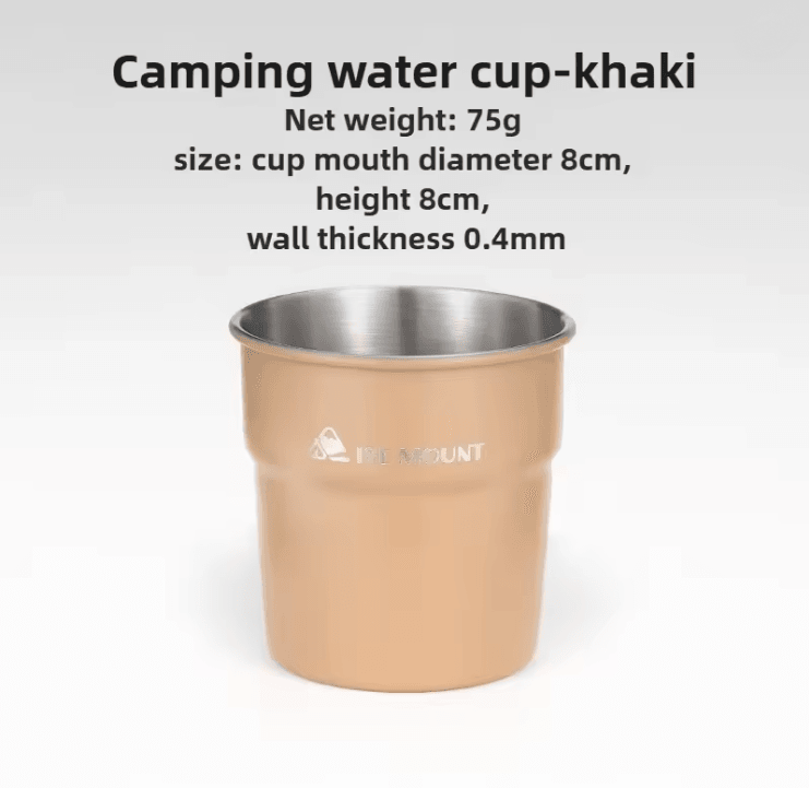 Stainless Steel Camping Cup Outdoor Beer Mug With Storage Bag 9