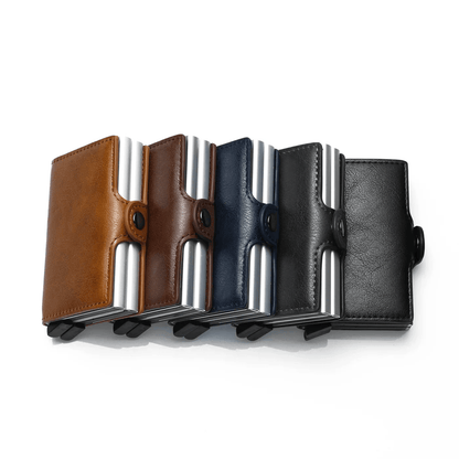 RFID Carbon Fiber Slim Wallet for Men with 14 Card Holders and Money Clip