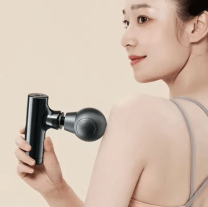 Mini Massage Gun Portable Electric Muscle Massager with LCD Screen and 6 Heads