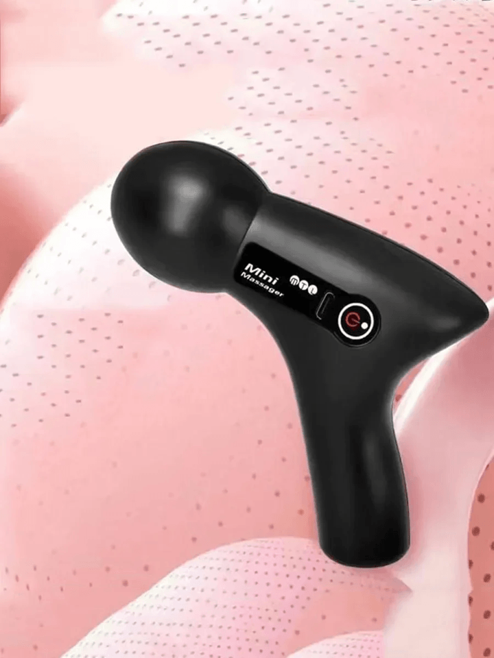 Mini Massage Gun Portable Electric Muscle Massager With LCD Screen And 6 Heads 2