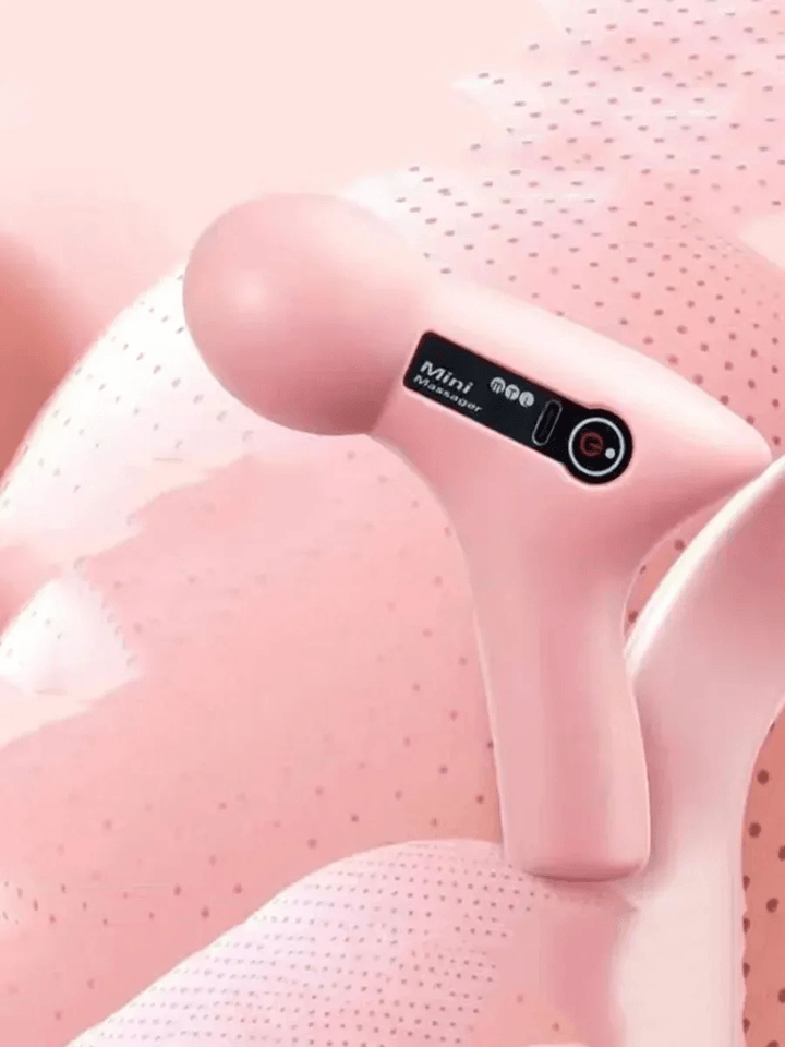 Mini Massage Gun Portable Electric Muscle Massager With LCD Screen And 6 Heads 3