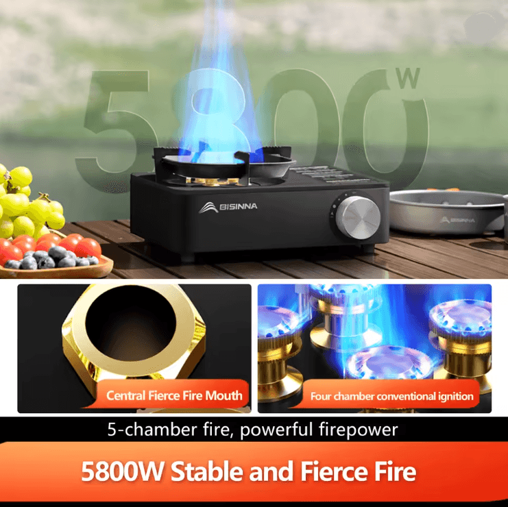 Camping Gas Stove Portable High Power Outdoor Cassette Burner For Hiking And Picnic 2