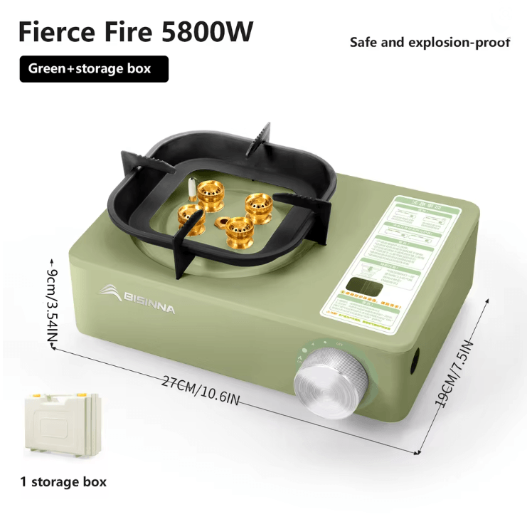 Camping Gas Stove Portable High Power Outdoor Cassette Burner For Hiking And Picnic 5