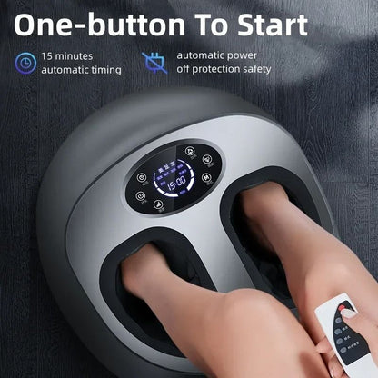 Fully Wrapped Shiatsu Foot & Leg Massager with Heating, Airbags & Negative Ion