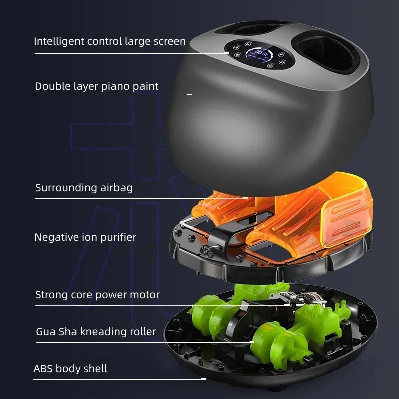 Fully Wrapped Shiatsu Foot  Leg Massager With Heating Airbags  Negative Ion 3