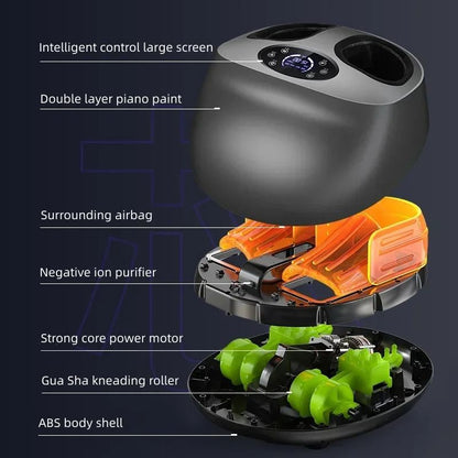 Fully Wrapped Shiatsu Foot  Leg Massager With Heating Airbags  Negative Ion 3