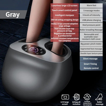 Fully Wrapped Shiatsu Foot  Leg Massager With Heating Airbags  Negative Ion 6