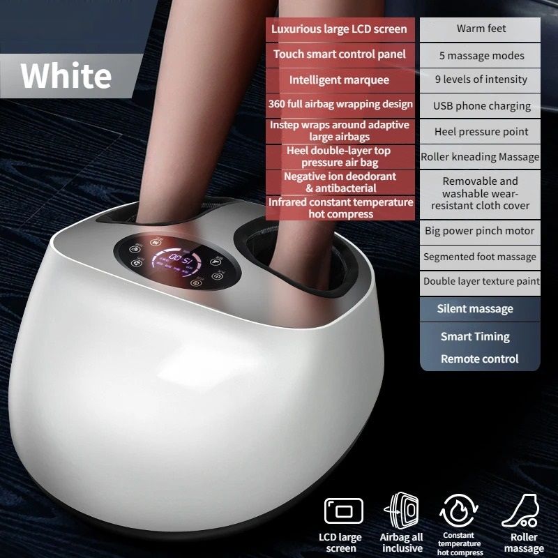 Fully Wrapped Shiatsu Foot  Leg Massager With Heating Airbags  Negative Ion 7